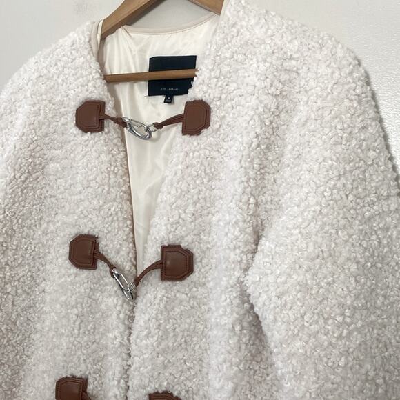 7 FOR ALL MANKIND Cozy Toggle Front Sherpa Teddy Jacket Size S - Picture 4 of 13